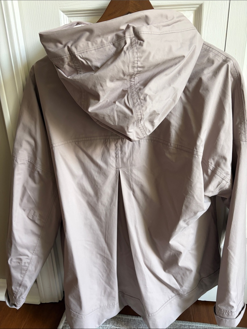 Athleta Dusty Taupe Hooded Rain Jacket - Picture 4 of 4
